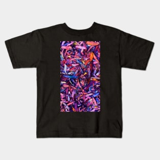 Blue and Pink Gum Leaves Kids T-Shirt